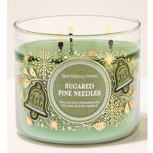Bath & Body Works Green and Gold Holiday Candle